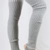 Extra Long Stirr-up Knit Legwarmers Grey