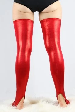 Red Sparkle Extra Long Stirr-up Spandex Legwarmers / Knee High Socks -Pole Dancing Clothing Store 536CEC19 8BE2 4426 9D0A 7BB65E9B5647 1 105 c