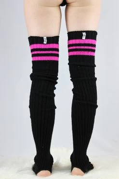 Football Extra Long Stirr-up Knit Legwarmers Black/Pink -Pole Dancing Clothing Store 9C6F74A8 9C92 41E9 B51A 4D5DE8067630 1 105 c