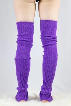Glitter Extra Long Stirr-up Knit Legwarmers Purple -Pole Dancing Clothing Store A740F541 DE41 4B05 A92B 0FA31329FA35 1 105 c