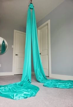 Aerial Silks (Solid Colour) -Pole Dancing Clothing Store Aquamarine4