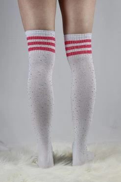 Rhinestone Knee High Football Socks White Pink -Pole Dancing Clothing Store C232DDB0 92E4 4714 9C2D E508762A1578 1 105 c