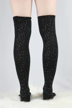 Rhinestone Knee High Football Socks Black -Pole Dancing Clothing Store D8FF7004 ACCC 4501 8098 3F932D392D25 1 105 c