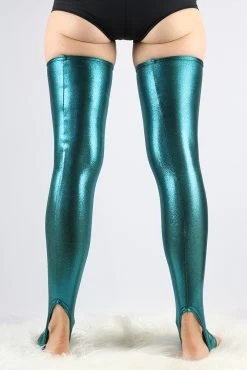 Jade Sparkle Extra Long Stirr-up Spandex Legwarmers / Knee High Socks -Pole Dancing Clothing Store D9F0F235 C782 473F BEBE D0313B84A455 1 105 c
