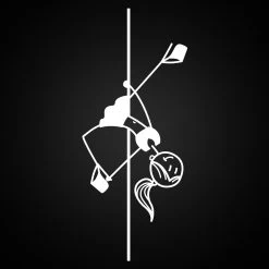 “Allegra” Pole Dance Sticker For Car Window, Laptop, Ipad Case
