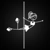 “Superman” Pole Dance Sticker For Car Window, Laptop, Ipad Case -Pole Dancing Clothing Store Sticker Pole Dance Superman2