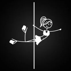 “Superman” Pole Dance Sticker For Car Window, Laptop, Ipad Case