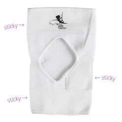 Sticky Back Knee Pads For Pole Dancing – Classic White -Pole Dancing Clothing Store Sticky Back Knee Pads for Pole Dancing and floorwork Back White