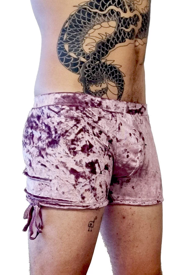 Male Tie Sides – Crushed Pink Velvet 4 Male Tie Sides – Crushed Pink Velvet - Image 2