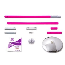 X-PERT (NXN) Removable Spinning Pole Set -Pole Dancing Clothing Store XPert 45mm powder coated pink home set NXN45PDPK 02051.1622085379 1