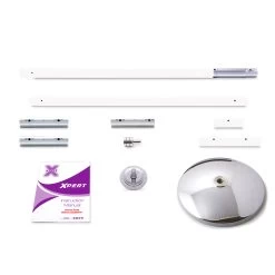 X-PERT (NXN) Removable Spinning Pole Set -Pole Dancing Clothing Store XPert 45mm powder coated white home set NXN45PDWH 70761.1622085379 1