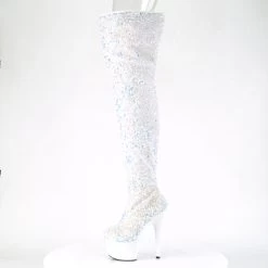 ADORE-3020 White Multi Sequins/White -Pole Dancing Clothing Store adore 3020 wsq m05