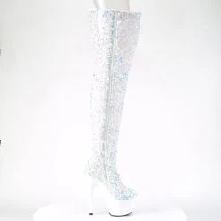 ADORE-3020 White Multi Sequins/White -Pole Dancing Clothing Store adore 3020 wsq m13