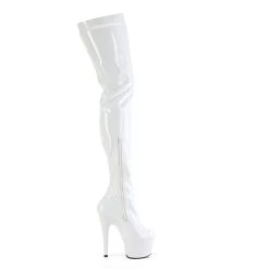 ADORE-4000 White Stretch Patent/White -Pole Dancing Clothing Store adore 4000 w m13