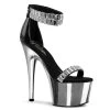 ADORE-769RS Black/Silver Chrome -Pole Dancing Clothing Store adore 769rs bsch