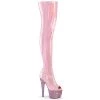 BEJEWELED-3011-7 Baby Pink Stretch Holo Patent/Baby Pink AB Rhinestone