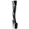 BEYOND-4000 Black Stretch Patent/Black -Pole Dancing Clothing Store beyond 4000 b