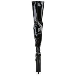 BEYOND-4000 Black Stretch Patent/Black -Pole Dancing Clothing Store beyond 4000 b m09