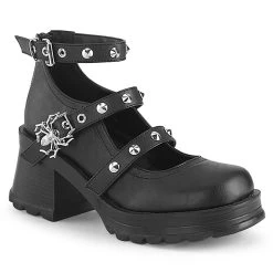 BRATTY-30 Black Vegan Leather