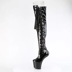 CRAZE-3050 Black Stretch. Patent/Black -Pole Dancing Clothing Store craze 3050 b m05