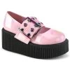 CREEPER-230 Baby Pink Holo Patent -Pole Dancing Clothing Store creeper 230 bphg