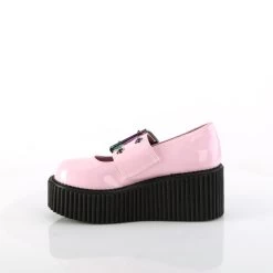CREEPER-230 Baby Pink Holo Patent -Pole Dancing Clothing Store creeper 230 bphg05