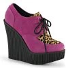 CREEPER-304 Hot Pink Suede-Leopard Print -Pole Dancing Clothing Store creeper 304 hpvslp