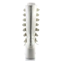 DAMNED-318 White Vegan Leather -Pole Dancing Clothing Store damned 318 wvl09