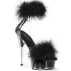 DELIGHT-624F Clear-Black Fur/M -Pole Dancing Clothing Store delight 624f cbfur
