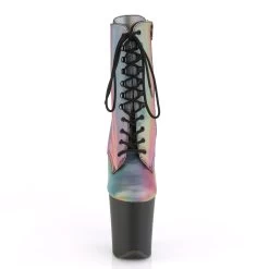 FLAMINGO-1020REFL Rainbow Reflective/Black Matte -Pole Dancing Clothing Store flamingo 1020refl rbow b01