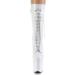 FLAMINGO-1050 White Patent/White -Pole Dancing Clothing Store flamingo 1050 w m01