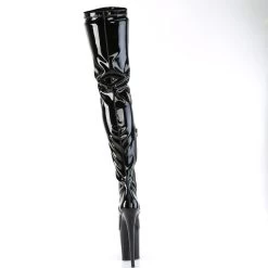 FLAMINGO-4000 Black Stretch. Patent/Black -Pole Dancing Clothing Store flamingo 4000 b m09