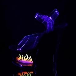 MOON-708FLM Clear/Black-Ombre -Pole Dancing Clothing Store moon 708flm c b05