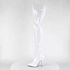 SEDUCE-3000 White Stretch Patent -Pole Dancing Clothing Store seduce 3000 w05