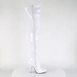 SEDUCE-3000 White Stretch Patent -Pole Dancing Clothing Store seduce 3000 w13
