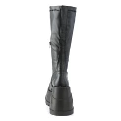 STOMP-200 Black Stretch Vegan Leather -Pole Dancing Clothing Store stomp 200 bvl09