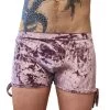 Male Tie Sides – Crushed Pink Velvet -Pole Dancing Clothing Store velvet ts front