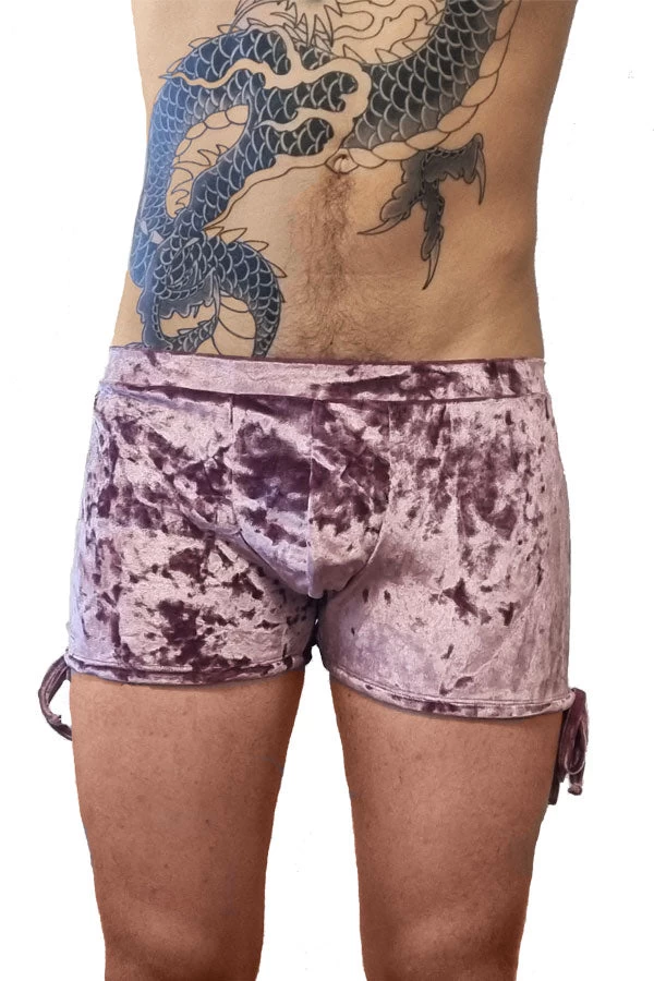 Male Tie Sides – Crushed Pink Velvet 3 Male Tie Sides – Crushed Pink Velvet